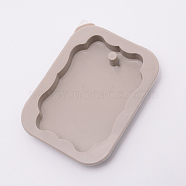 Rectangle Silicone Pendant Molds, Resin Casting Molds, For UV Resin, Epoxy Resin Craft Making, Gray, 86x65x12.5mm, Inner Diameter: 74x52.5mm(DIY-WH0177-99)