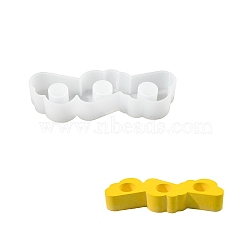 DIY Candlesticks Silicone Molds, for Candle Making, White, Cloud, 5.2x16.3x2.75cm, Inner Diameter: 2.2cm(DIY-G114-03C)