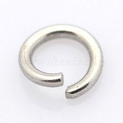 Non-Tarnish 304 Stainless Steel Open Jump Rings, Stainless Steel Color, 10x1.2mm, Inner Diameter: 7.6mm, ahout 414pcs/100g(X-STAS-E066-08-10mm)