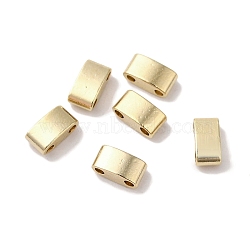 Brass Bead, Lead Free & Cadmium Free, Rectangle, Real 24K Gold Plated, 2.5x5x2mm, Hole: 0.9mm(KK-K383-16B-G)