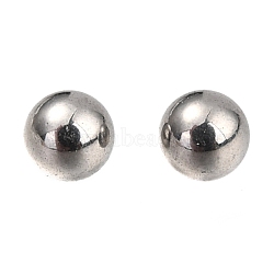 304 Stainless Steel Beads, No Hole/Undrilled, Solid Round, Stainless Steel Color, 2.5mm(STAS-H139-01B-P)