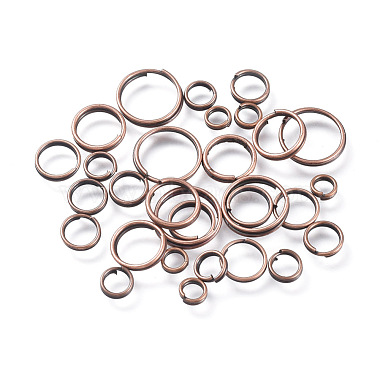 Red Copper Ring Iron Split Rings