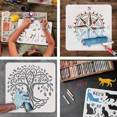 Plastic Reusable Drawing Painting Stencils Templates(DIY-WH0172-953)-4