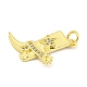 Cowboy Boots Rack Plating Brass Micro Pave Clear Cubic Zirconia Pendants(KK-Z053-05G)-2