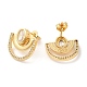 Fan Shape Ear Stud for Men Women(EJEW-K248-02G-03)-2