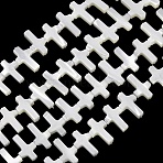 Natural Trochid Shell/Trochus Shell Beads Strands, Cross, White, 12~13x7.5~8x2.5~3mm, Hole: 0.6mm, about 50pcs/strand, 15.47''(39.3cm)(SH-CBA2978-15)