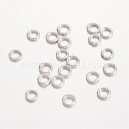 925 Sterling Silver Round Rings, Soldered Jump Rings, Silver, 6x1mm, about 155pcs/20g(STER-E047-6mm-S)