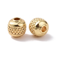 Brass Beads, Cadmium Free & Lead Free, Rondelle, Golden, 8x7.5mm, Hole: 2.3mm(KK-G420-06G)
