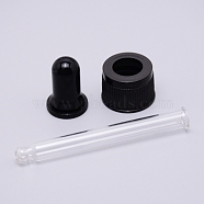 Straight Tip Glass Droppers, with Rubber Bulb and Screw Cap, for Glass Essential Oils Dropper Bottles, Black, 81x21mm, Capacity: 15ml(MRMJ-WH0063-37C)