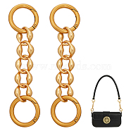 Alloy Bag Curb Chains, Bag Strap Extender, with Spring Gate Ring, Antique Golden, 14cm(FIND-WH0137-31AG)