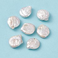 Baroque Natural Keshi Pearl Beads, Teardrop, Seashell Color, 17~22x16~18x5~6.5mm, Hole: 0.9mm(PEAR-N020-L20)