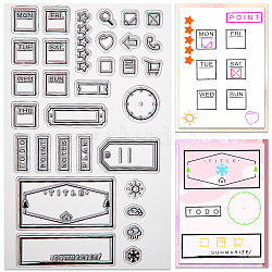 Clear Silicone Stamps, for DIY Scrapbooking, Photo Album Decorative, Cards Making, Mixed Shapes, 160x110x2.5mm(DIY-WH0504-52A)
