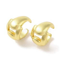 Brass Cuff Earrings for Women, Teardrop, Real 18K Gold Plated, 13.5x10mm(EJEW-I305-03G)