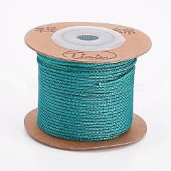 Nylon Cords, String Threads Cords, Round, Light Sea Green, 1.5mm, about 27.34 yards(25m)/roll(OCOR-L035-G30)