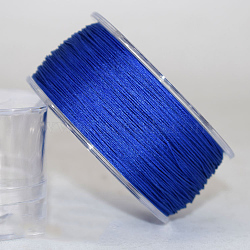 Nylon Thread Cord, For Jewelry Making, Blue, 0.4mm, about 196.85 yards(180m)/roll(NWIR-E028-01D-0.4mm)