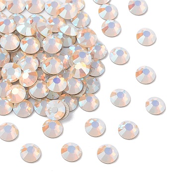 Preciosa&reg MAXIMA Crystal No Hotfix Flatback Stones, Czech Crystal, Dura Foiling, Round(438 11 615 Chaton Rose), 01000 200 White Opal AB, SS8(2.3~2.5mm)