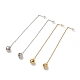Vacuum Plating 304 Stainless Steel Long Chain with Small Bell Dangle Stud Earrings for Women(EJEW-A068-01G)-3