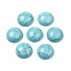Accessoires d'artisanat teints turquoise synthétique pierres précieuses cabochons de dôme dos plat (X-TURQ-S266-16mm-01)-1