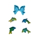 Moules en silicone pendentif en forme de dauphin(X-DIY-M034-04)-1