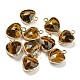 Natural Tiger Eye Faceted Heart Charms(G-Q006-07G-08)-1