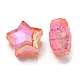 UV Plating Transparent Crackle Acrylic Beads(OACR-P010-09D)-3