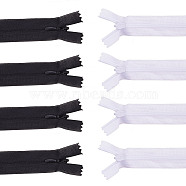 Garment Accessories, Nylon Zipper, Zip-fastener Components, Black & White, 40x2.5cm, 25pcs/color, 50pcs/set(FIND-BC0001-09)