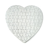 Paper Heat Press Thermal Transfer Crafts Puzzle, Heart, Silver, 19x19cm, 75pcs(DIY-TAC0010-17A-01)