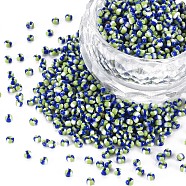 12/0 Glass Seed Beads, Opaque Colours Seep, Pale Green, 2mm, hole: 0.8mm(SEED-S005-16)