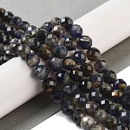 Natural Iolite Beads Strands, Faceted, Round, 8mm, Hole: 0.8mm, about 48pcs/strand, 14.96 inch(38cm)(G-C127-A05-05)