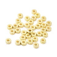 CCB Plastic Beads, Flat Round/Disc, Golden, 6x2mm, Hole: 2.2mm(CCB-G017-02G)