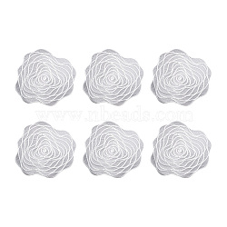 Hollow Rose PVC Hot Pads Holders, for Cooking and Baking Mat, White, 370x370x1mm(BT-TAC0001-03A)