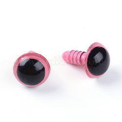 Craft Plastic Doll Eyes, Stuffed Toy Eyes, Safety Eyes, Flamingo, 24mm(DIY-R039-24mm-A05)