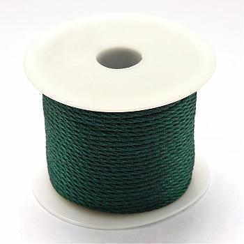 Braided Nylon Thread, Teal, 2mm, about 54.68 yards(50m)/roll