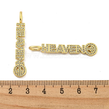 Brass Micro Pave Clear Cubic Zirconia Pendants(KK-R159-03B-G)-3