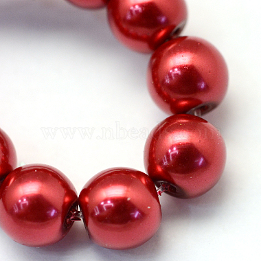 Baking Painted Pearlized Glass Pearl Round Bead Strands(X-HY-Q330-8mm-51)-3