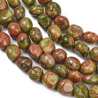 Natural Unakite Beads Strands(GG-CBA787B-A10)-3