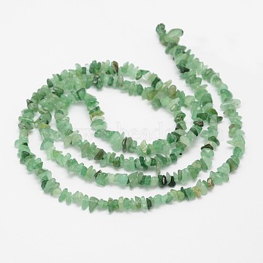 Chips Natural Green Aventurine Beads Strands(X-G-N0164-31)-3