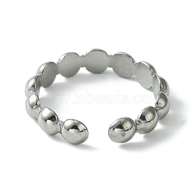 304 Stainless Steel Open Cuff Ring(RJEW-L110-039P)-3