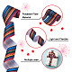 2Rolls 2 Styles Stripe Pattern Printed Polyester Grosgrain Ribbon(OCOR-TA0001-37K)-4