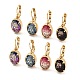 Glass Leverback Earrings(EJEW-P269-01KCG)-1