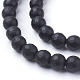 Chapelets de perles en pierre noire synthétique(G-C059-8mm-1)-3
