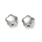 Alloy Beads, Flower, Platinum, 8x9x5mm, Hole: 1.6mm(AL-CBA5B8E-13P)