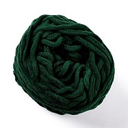 Soft Crocheting Yarn, Thick Knitting Yarn for Scarf, Bag, Cushion Making, Dark Green, 7~8mm, 65.62 yard(60m)/roll(OCOR-G009-03S)