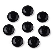 Opaque Acrylic Beads, Flat Round, Black, 10x4mm, Hole: 1.8mm, about 2170pcs/500g(SACR-ZX011-01)