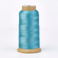 Polyester Thread, for Custom Woven Jewelry Making, Dark Turquoise, 0.7mm, about 310m/roll(NWIR-K023-0.7mm-02)