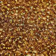 TOHO Round Seed Beads, Japanese Seed Beads, (2156S) Silver Lined Honey Amber, 11/0, 2.2mm, Hole: 0.8mm, about 5555pcs/50g(SEED-XTR11-2156S)