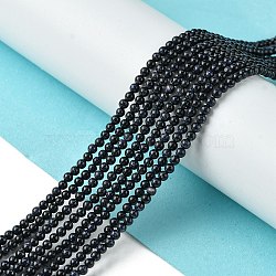 Synthetic Blue Goldstone Beads Strands, Grade A, Round, 2mm, Hole: 0.8mm, about 190pcs/strand, 15.39''(39.1cm)(G-N0200-01D-2mm)