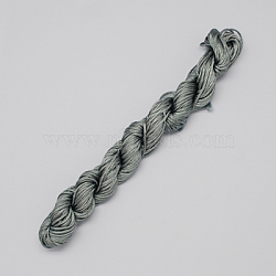 Nylon Thread, Nylon Jewelry Cord for Custom Woven Bracelets Making, Gray, 2mm, about 13.12 yards(12m)/bundle, 10bundles/bag, about 131.23 yards(120m)/bag(NWIR-R002-2mm-18)