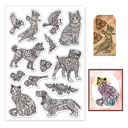 Custom PVC Plastic Clear Stamps, for DIY Scrapbooking, Photo Album Decorative, Cards Making, Cat Shape, 160x110x3mm(DIY-WH0448-0490)
