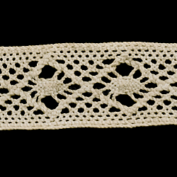 Lace Trim Cotton String Threads, Old Lace, 19mm(OCOR-O002-20)